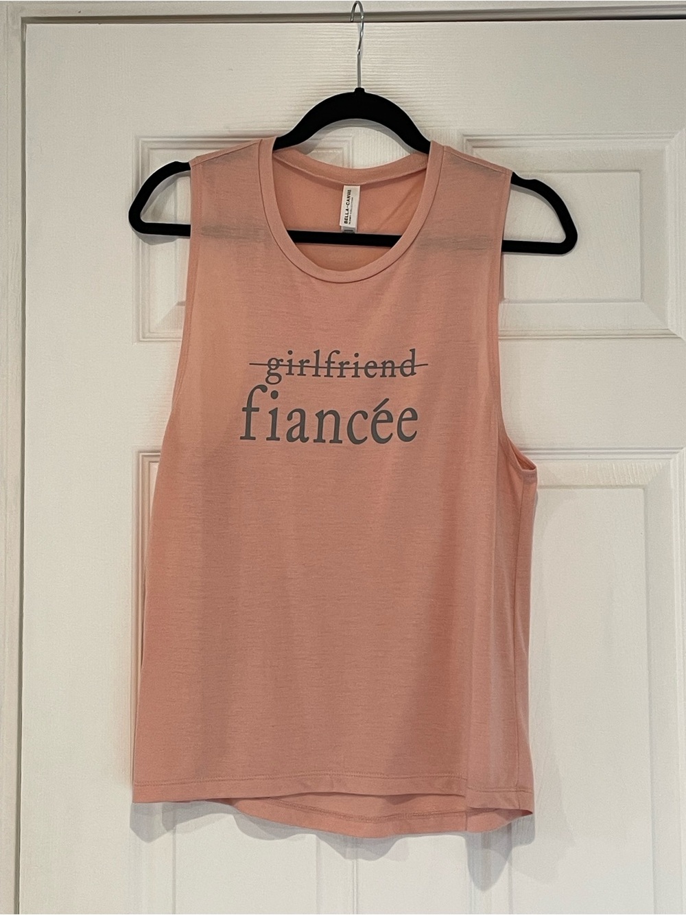 Bella Canvas Fiancée Graphic Muscle Tank - Light Pink